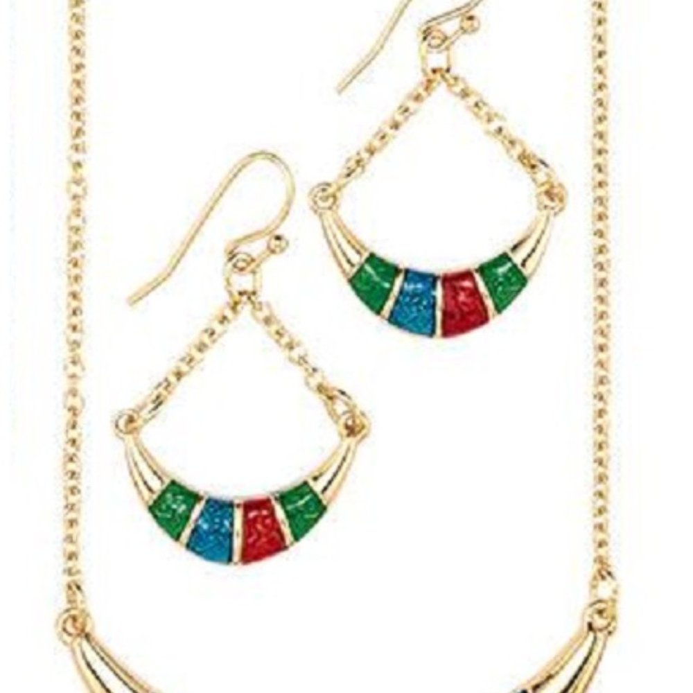 Holiday Party Necklace & Earrings Gift Set - NIB
